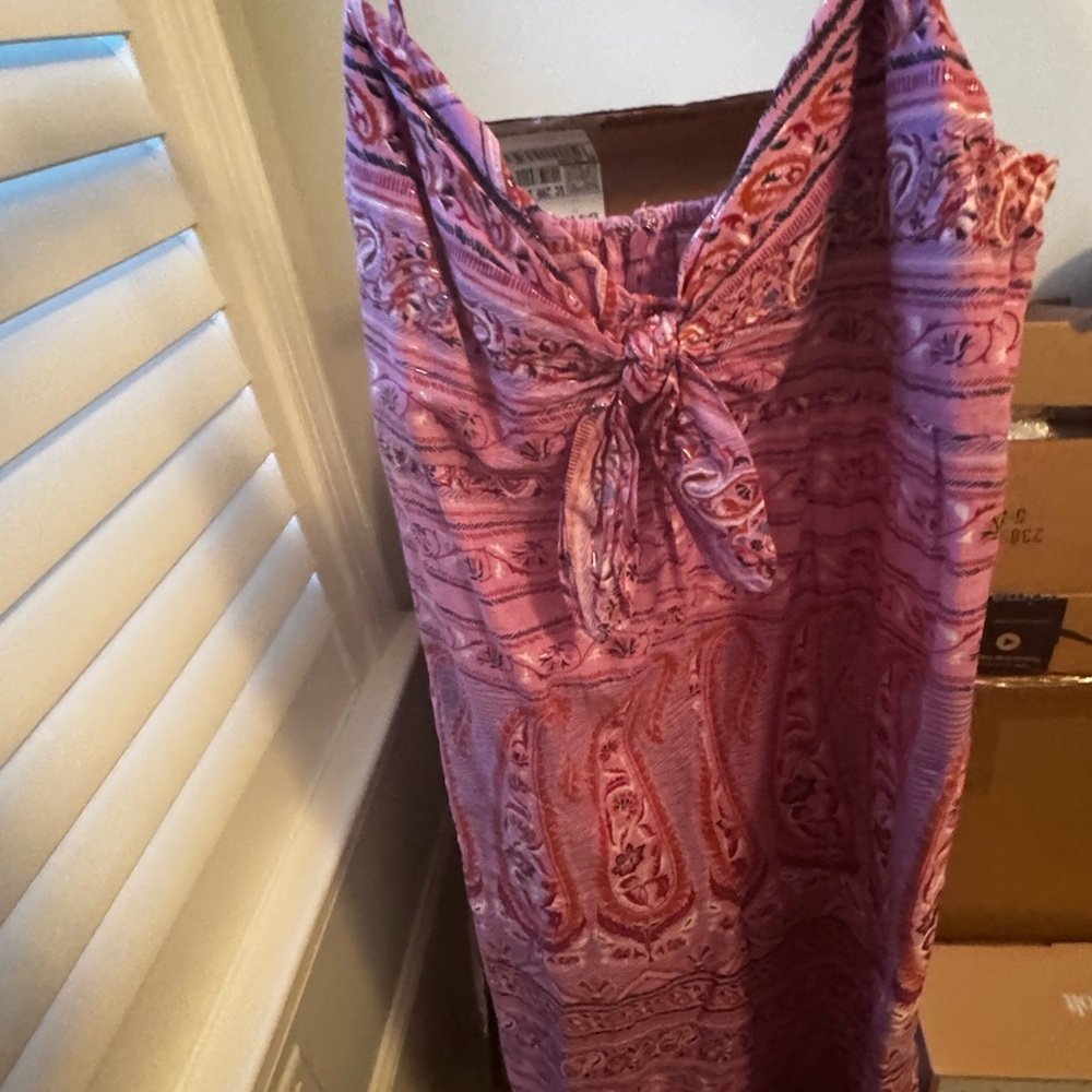 Point Sur Purple Jumpsuit with Paisley Pattern